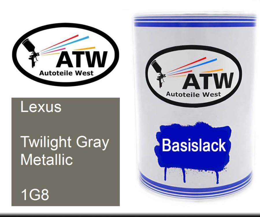 Lexus, Twilight Gray Metallic, 1G8: 500ml Lackdose, von ATW Autoteile West.